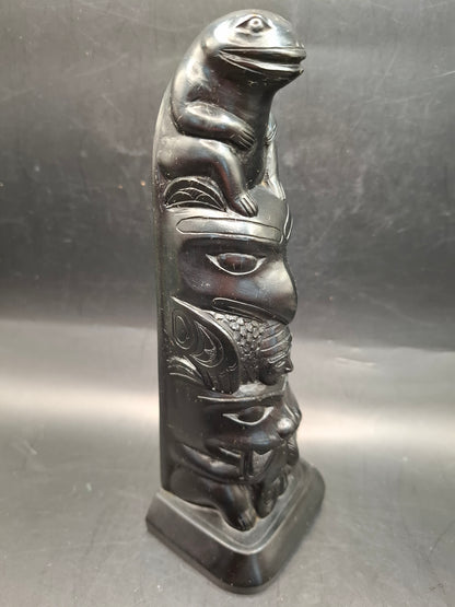 Canadian Frog Topped Totem