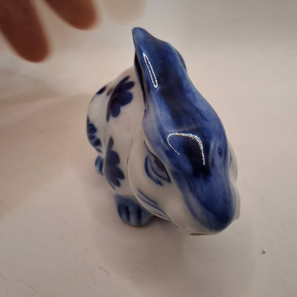 Blue & White Animals