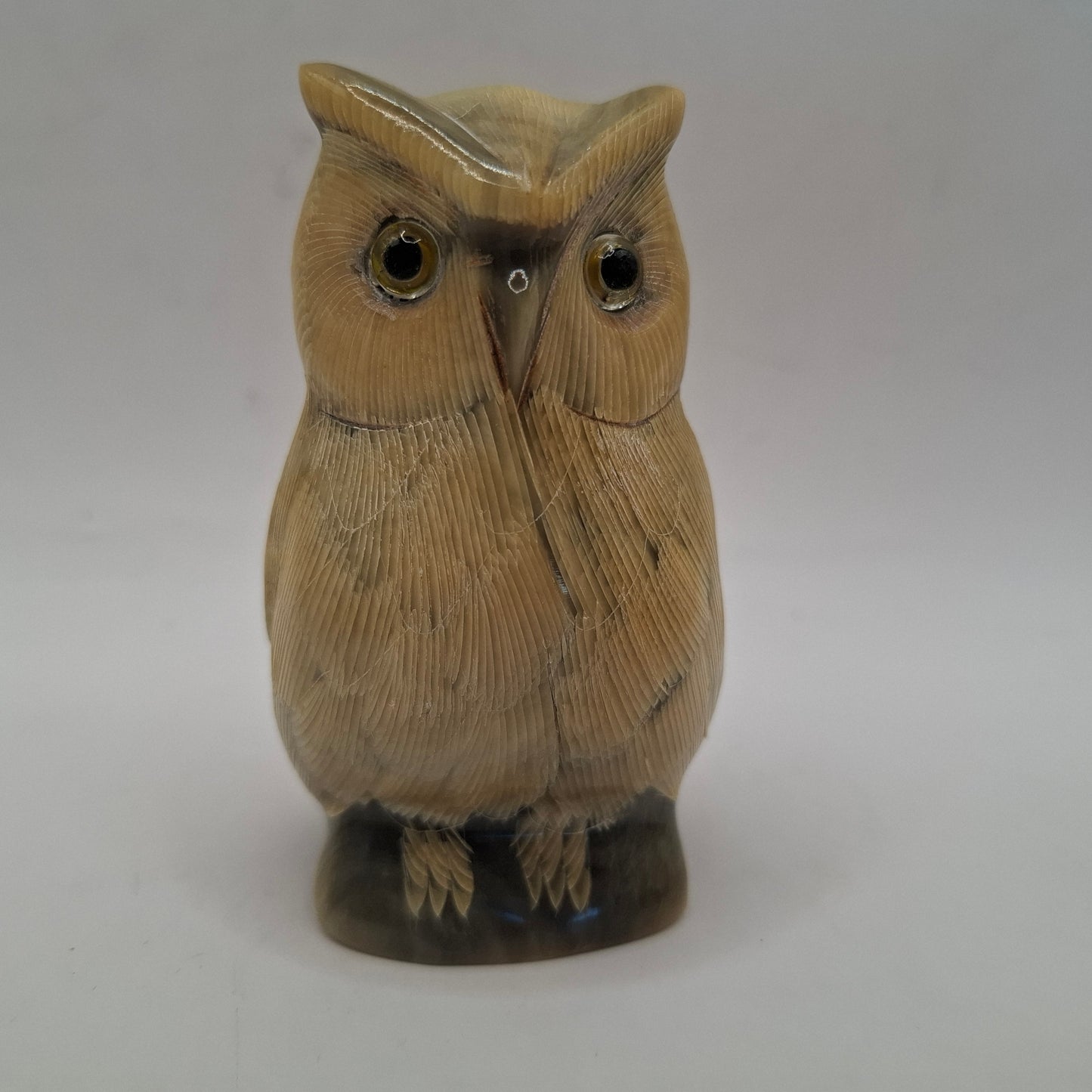 Horn Carving Of An Owl