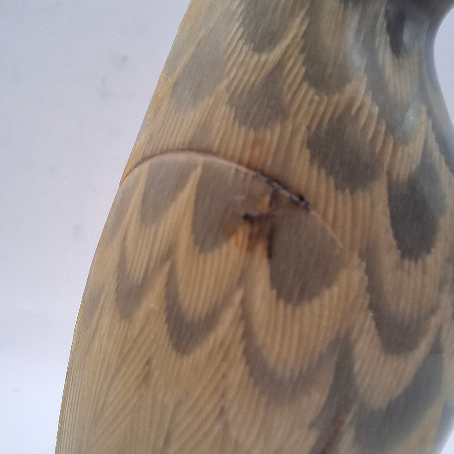 Horn Carving Of A Songbird