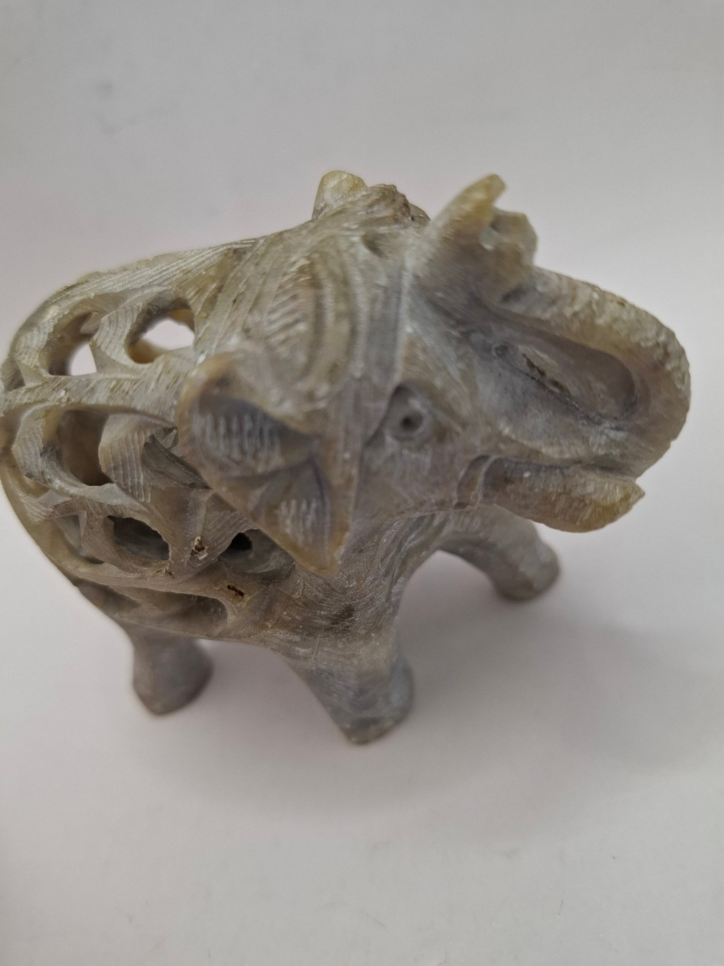 Pregnant Elephant Carving